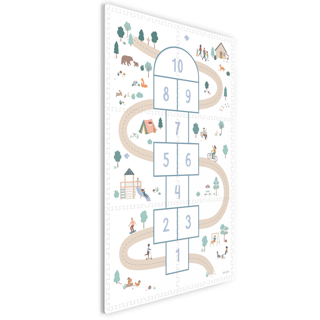 Play & Go EEVAA 2-In-1 Speeltapijt Puzzelmat & Opbergbox | Hinkelpad 120x180cm