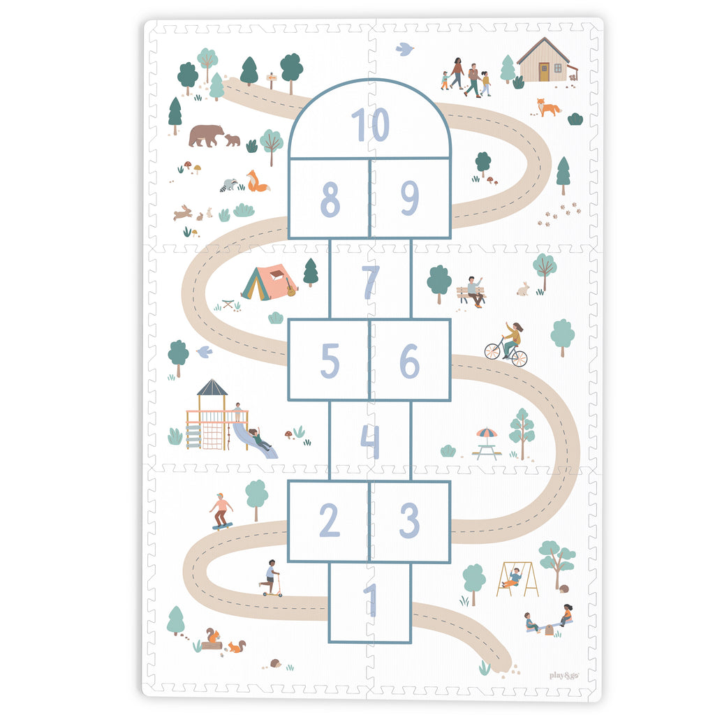 Play & Go EEVAA 2-In-1 Speeltapijt Puzzelmat & Opbergbox | Hinkelpad 120x180cm