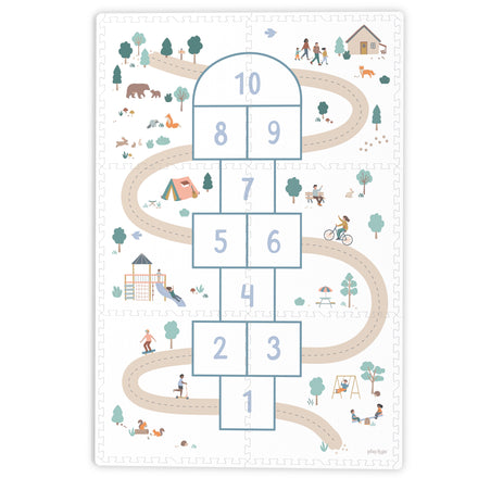 Play & Go EEVAA 2-In-1 Speeltapijt Puzzelmat & Opbergbox | Hinkelpad 120x180cm