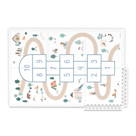 Play & Go EEVAA 2-In-1 Speeltapijt Puzzelmat & Opbergbox | Hinkelpad 120x180cm