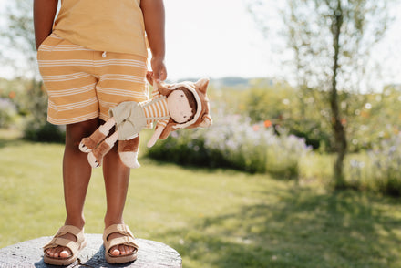 * Little Dutch Korte Broek Yellow Stripe