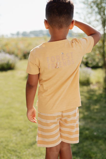 * Little Dutch Korte Broek Yellow Stripe