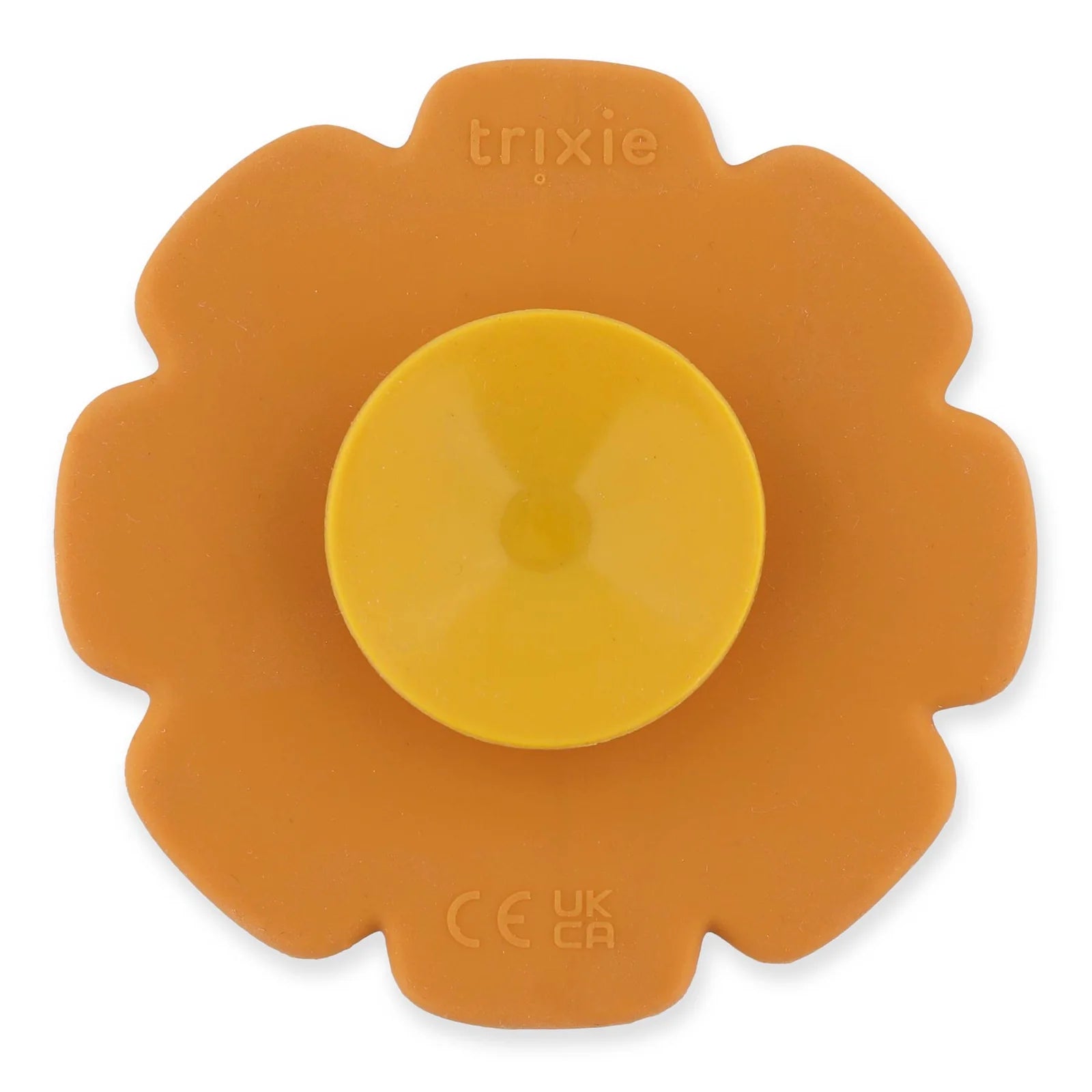 Trixie Siliconen Spinner Mr. Lion met draaiende ring, verkrijgbaar bij De Gele Flamingo.