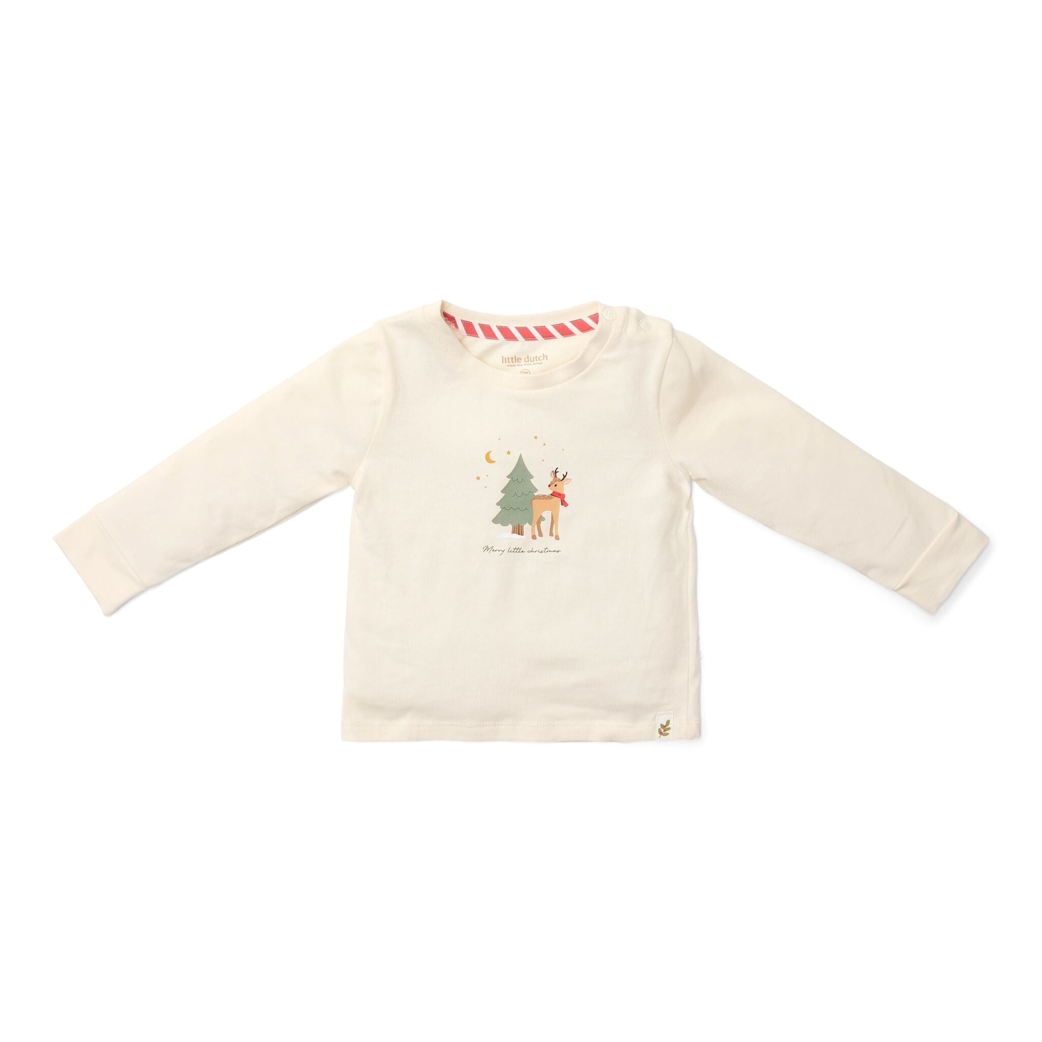 Little Dutch Tweedelige Pyjama Little Christmas | Creme