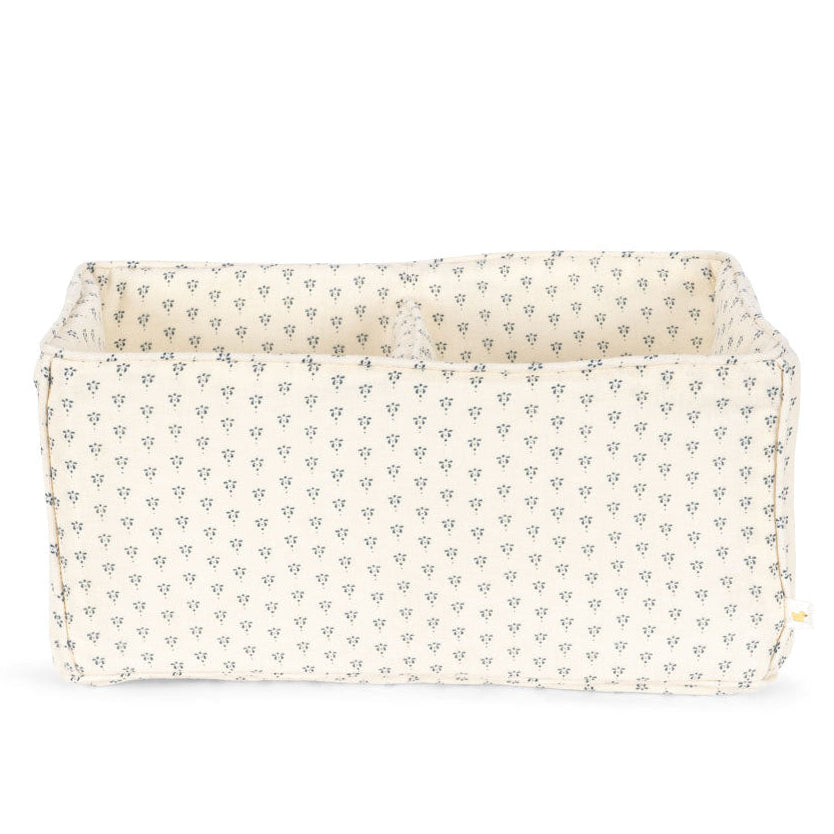 Konges Sløjd Diaper Organizer Punto Blu, zacht gewatteerde luierorganizer met twee vakken bij De Gele Flamingo