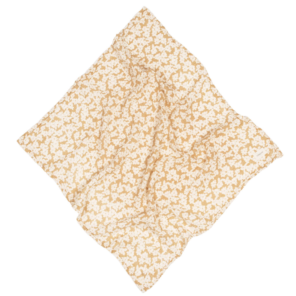 * Nobodinoz Wabi Sabi Geboorte Geschenk Swaddle 70x70cm | Golden Brown Sakura