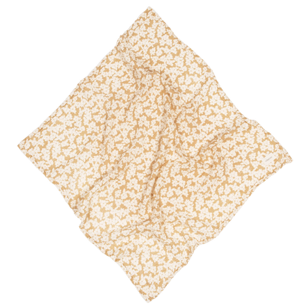 * Nobodinoz Wabi Sabi Geboorte Geschenk Swaddle 70x70cm | Golden Brown Sakura