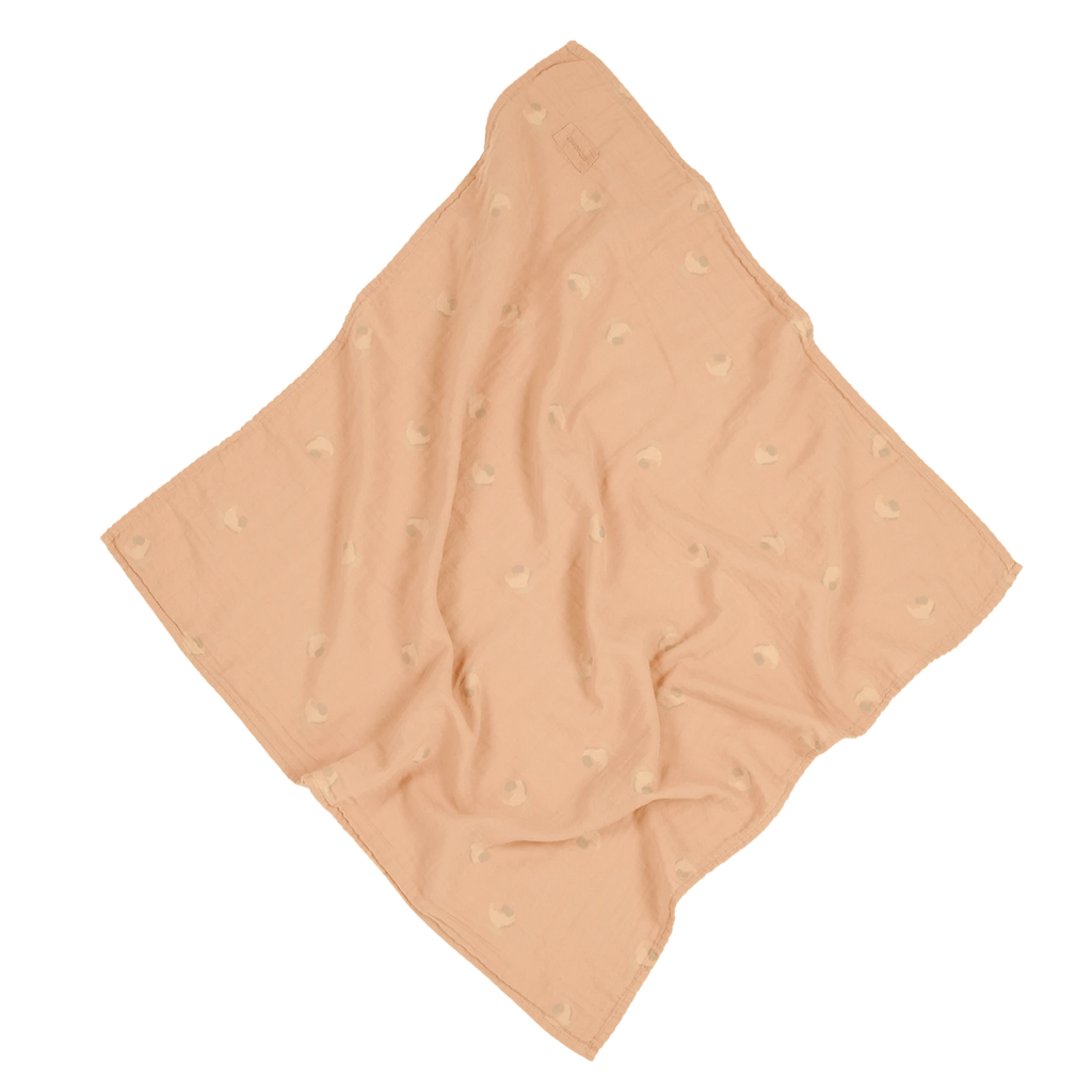 * Nobodinoz Wabi Sabi Geboorte Geschenk Swaddle Print 70x70cm | Powder Pink Blossom