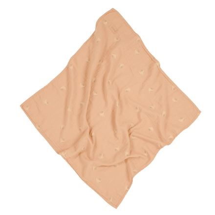 * Nobodinoz Wabi Sabi Geboorte Geschenk Swaddle Print 70x70cm | Powder Pink Blossom