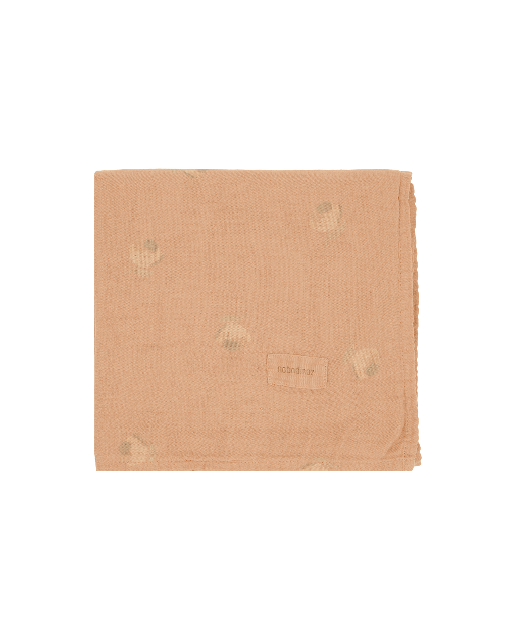 * Nobodinoz Wabi Sabi Geboorte Geschenk Swaddle Print 70x70cm | Powder Pink Blossom
