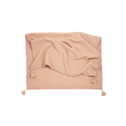 * Nobodinoz Wabi Sabi Double Muslin Blanket 65x100cm | Powder Pink