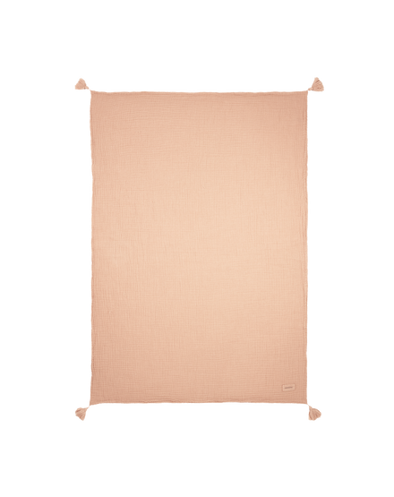 * Nobodinoz Wabi Sabi Double Muslin Blanket 65x100cm | Powder Pink