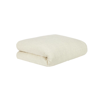 Nobodinoz Wabi Sabi Waste Eenpersoons Dekbedovertrek 150x200cm | Blue Grid