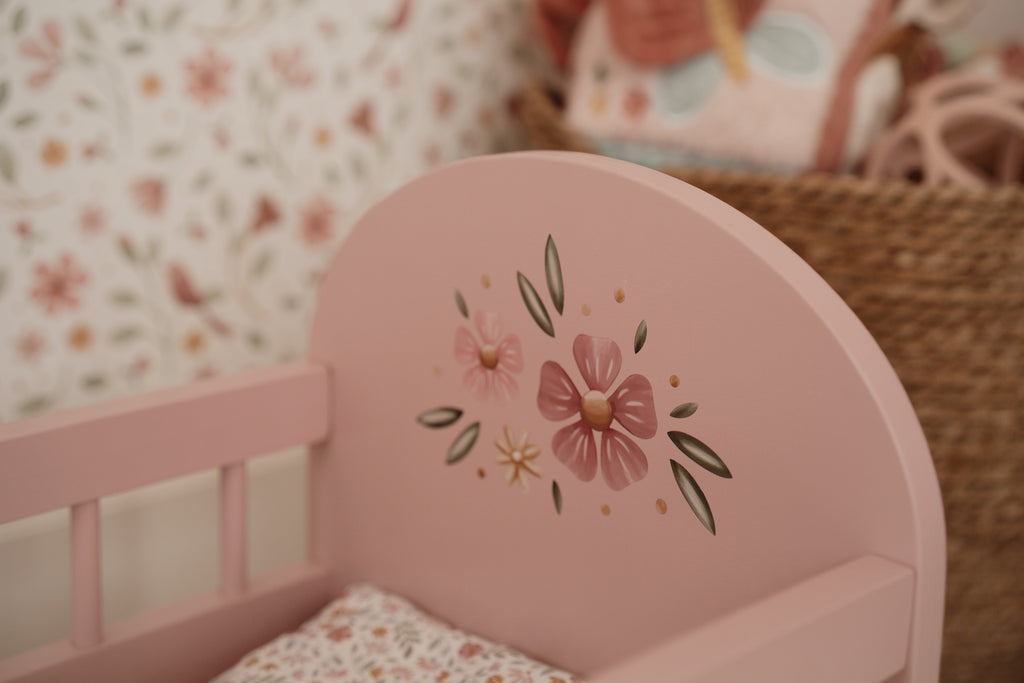 Little Dutch Houten Poppenbed | Roze