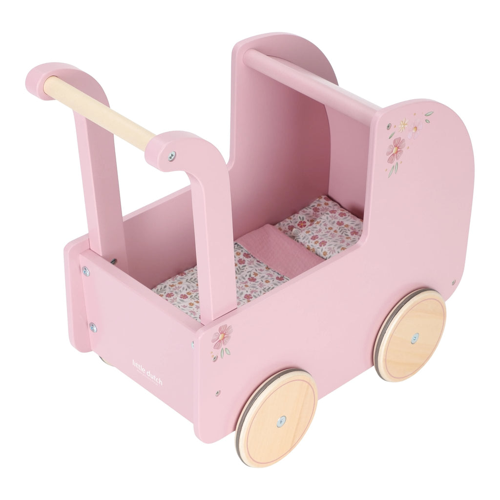 Little Dutch Houten Poppenwagen | Roos
