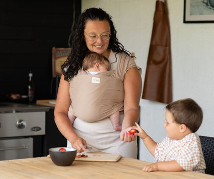 Babylonia Draagdoek Tricot Slen Organic | Cool Nougatine