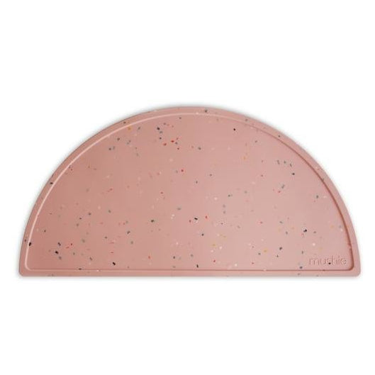 Mushie Siliconen Placemat | Powder Pink Confetti
