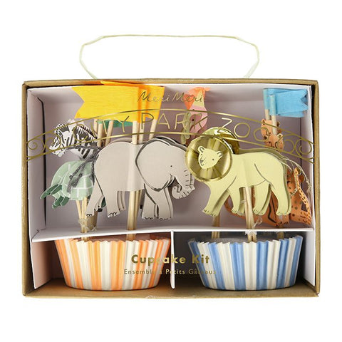 Meri Meri Safari Animals cupcake kit