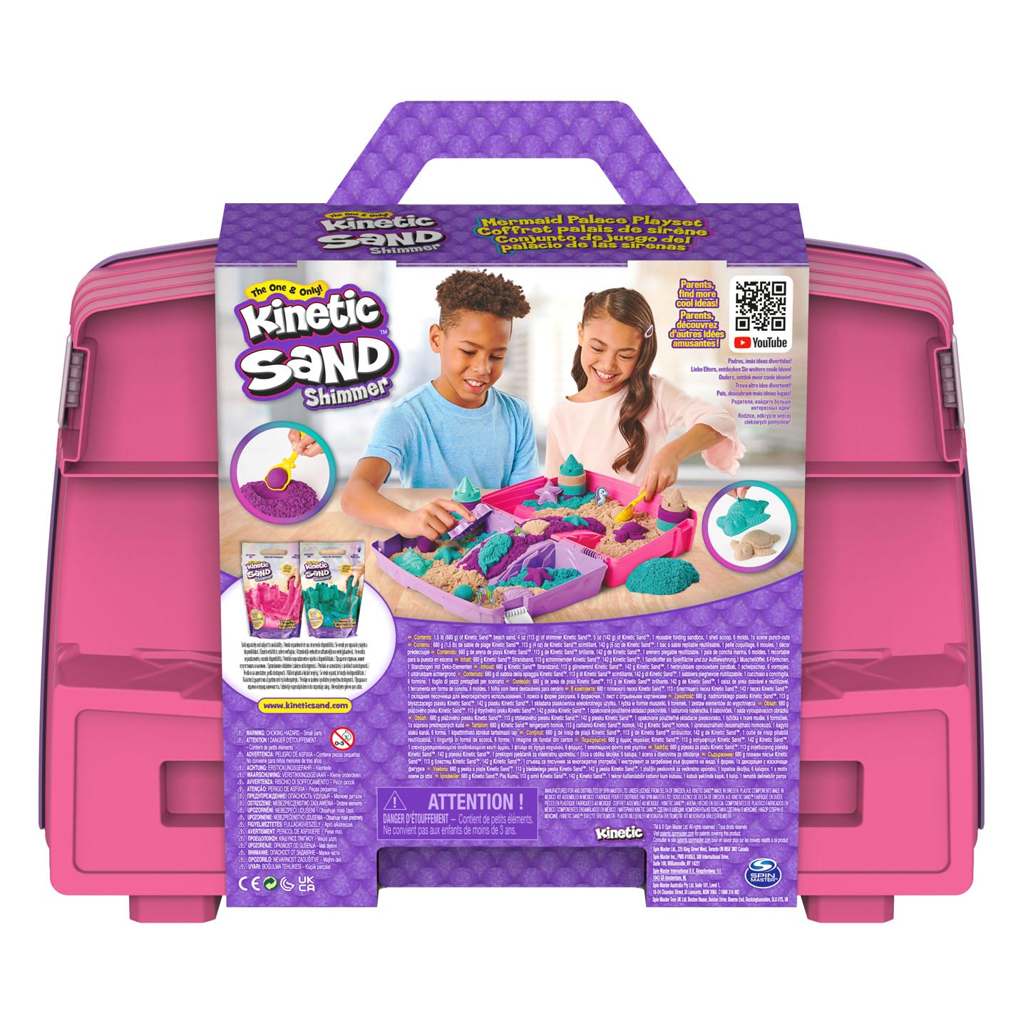 Kinetic Sand zeemeerminnen speelset met koffer en kinetisch speelzand bij De Gele Flamingo