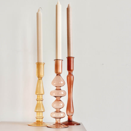 * À la Collection Glass Candle Holder | Mustard