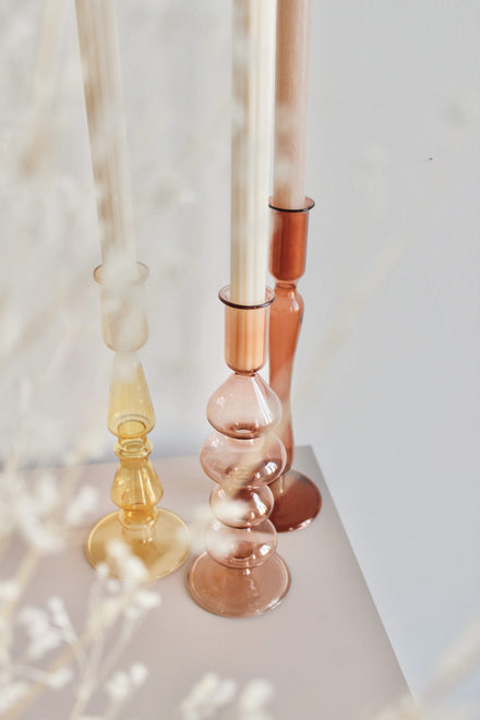 * À la Collection Glass Candle Holder | Mustard