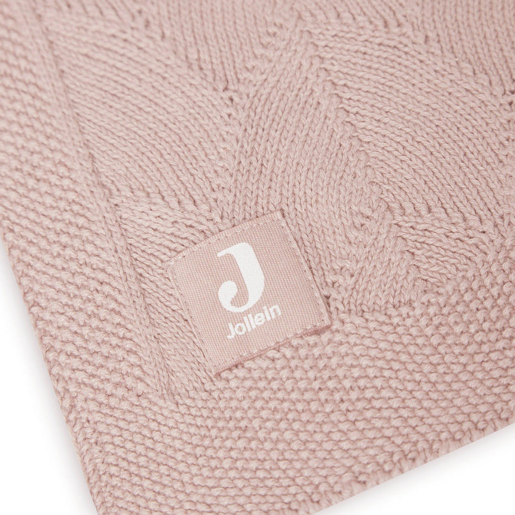 * Jollein Ledikant Deken 100x150cm | Shell Knit Wild Rose
