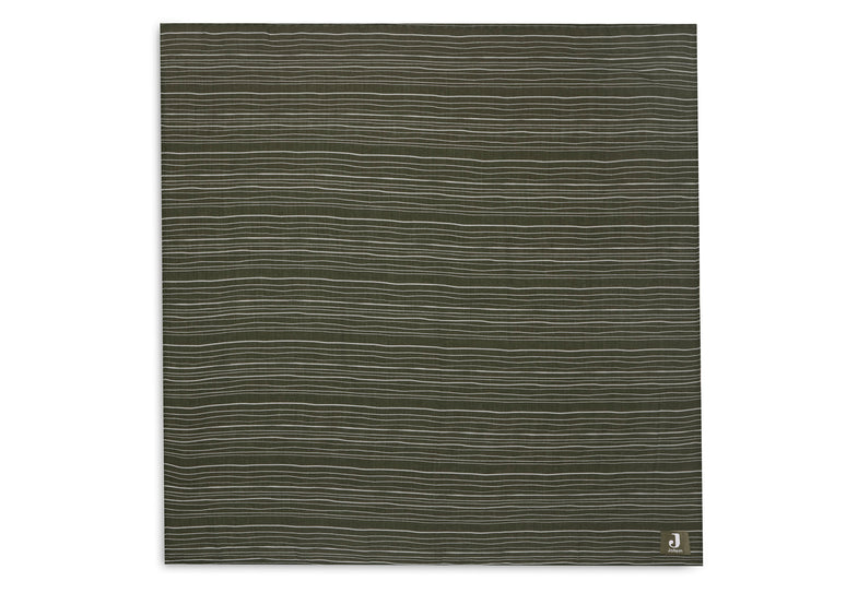 Jollein Hydrofiele Doek 115x115cm | Stripe Leaf Green