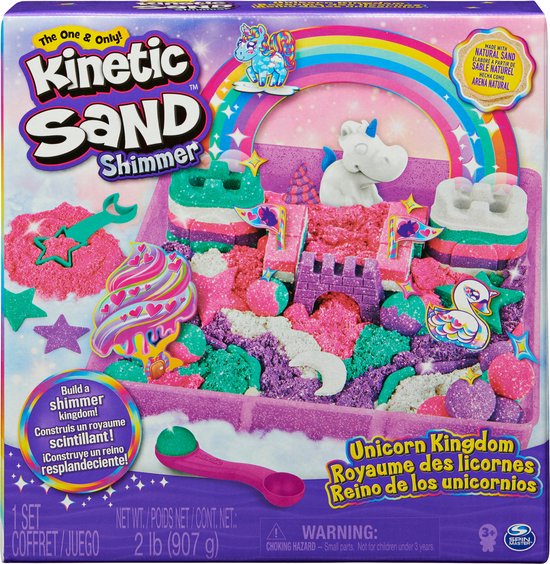 Kinetic Sand Unicorn Kingdom speelset met 907 g kinetisch speelzand bij De Gele Flamingo