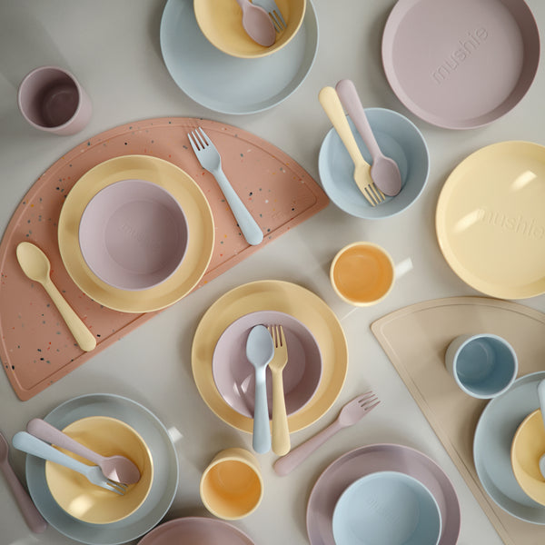 Mushie Bestek Fork Spoon | Soft Lilac