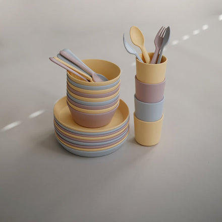 Mushie Set 2 Bowls Rond | Powder Blue