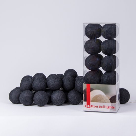 * Cotton Ball Lights Lichtslinger 20 stuks - Black