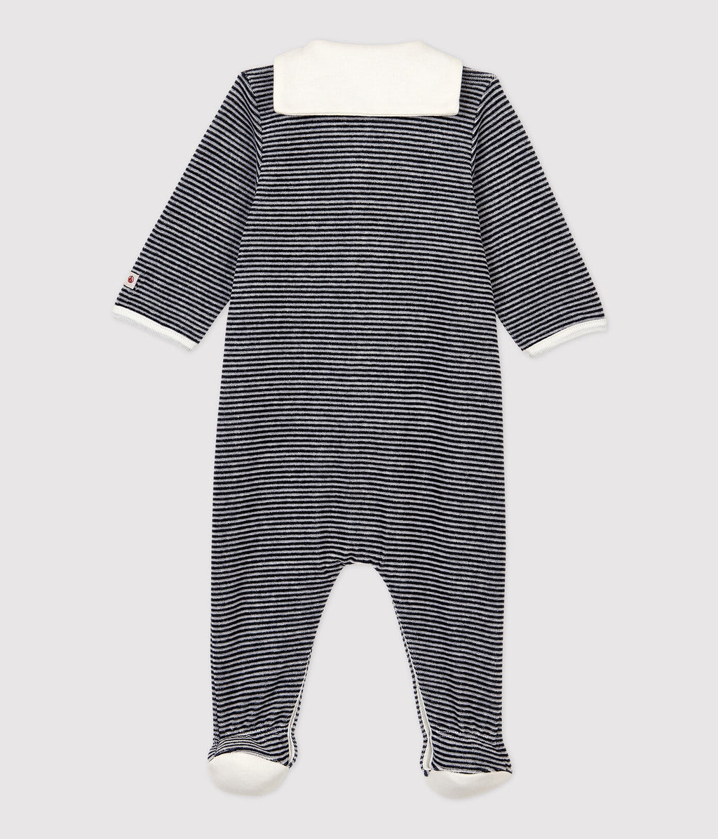 * Petit Bateau Pyjama | Gestreept met col Fluwelen