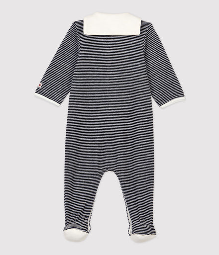 * Petit Bateau Pyjama | Gestreept met col Fluwelen