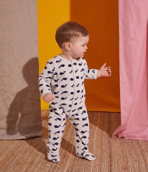 Petit Bateau Baby Pyjama Met Voetjes I Whale