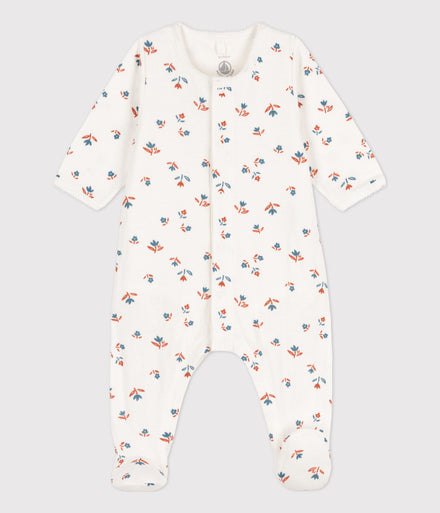 * Petit Bateau Baby Pyjama Tubic | Marshmallow Flowers