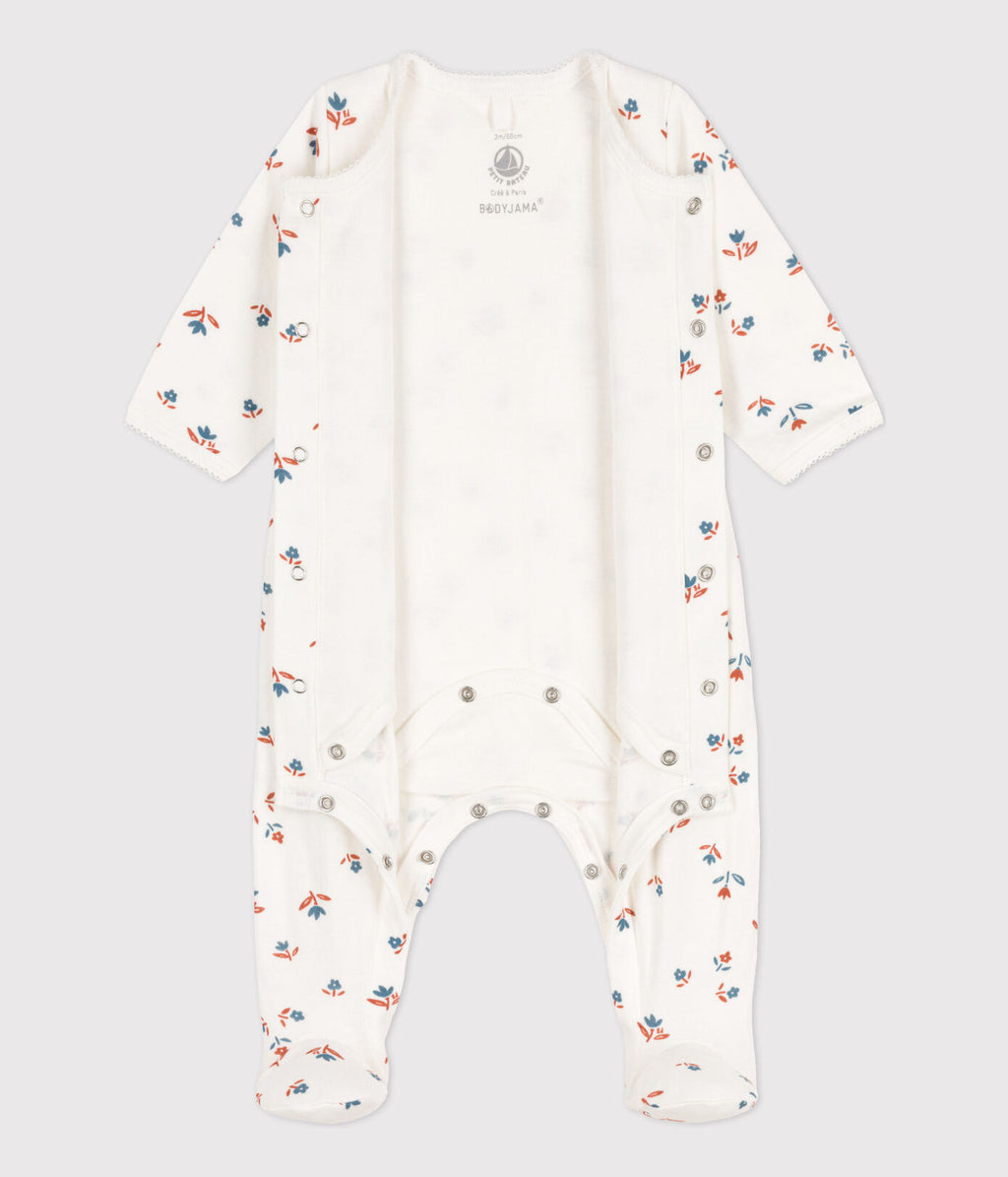 * Petit Bateau Baby Pyjama Tubic | Marshmallow Flowers