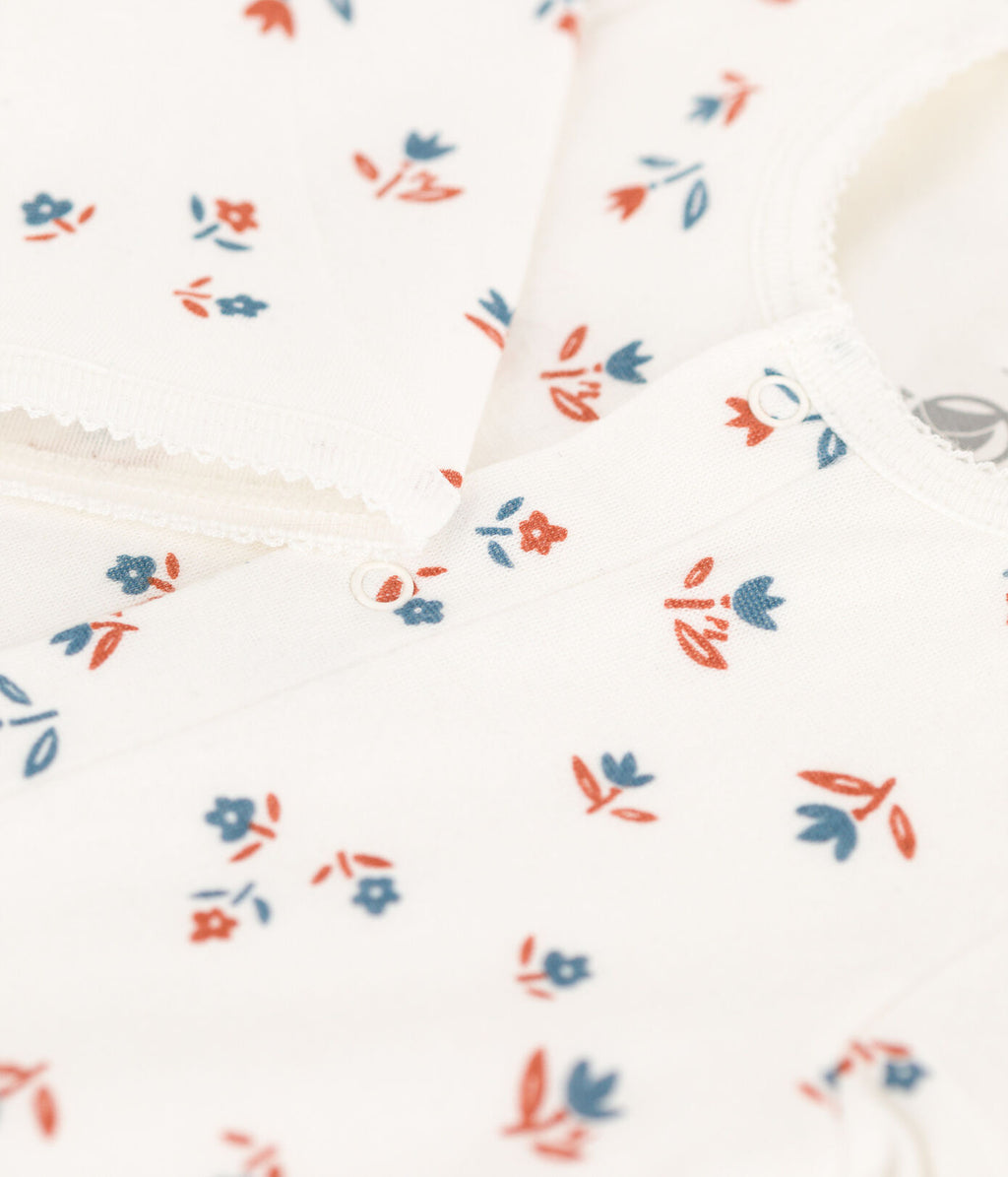 * Petit Bateau Baby Pyjama Tubic | Marshmallow Flowers