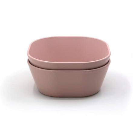 Mushie Set 2 Bowls Vierkant | Blush