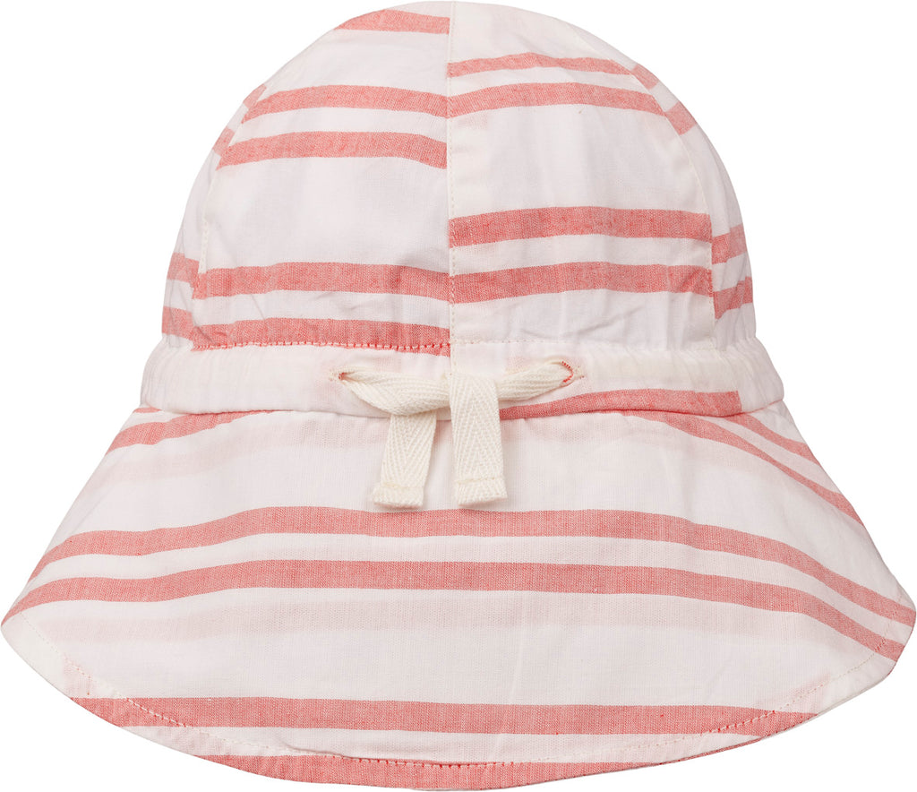 * Liewood Sunneva Zonnehoedje | Stripe Creme De La Creme/ Apple Red