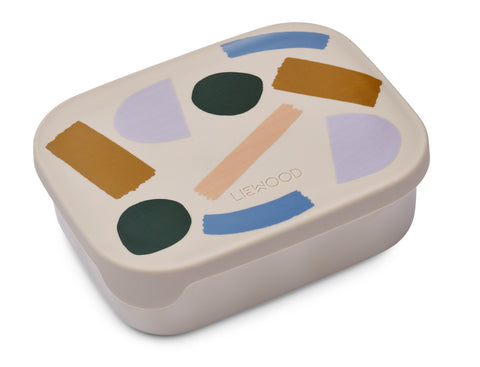 Liewood Arthur Lunch Box Met Vakjes | Paint Stroke / Sandy*