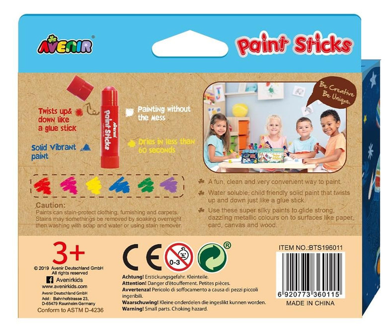 Avenir Paint Sticks | Verf Stiften 6 kleuren Metallic