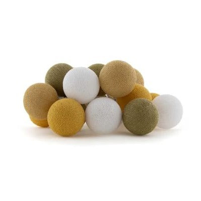 Cotton Ball Lights Lichtslinger 20 stuks | Olive