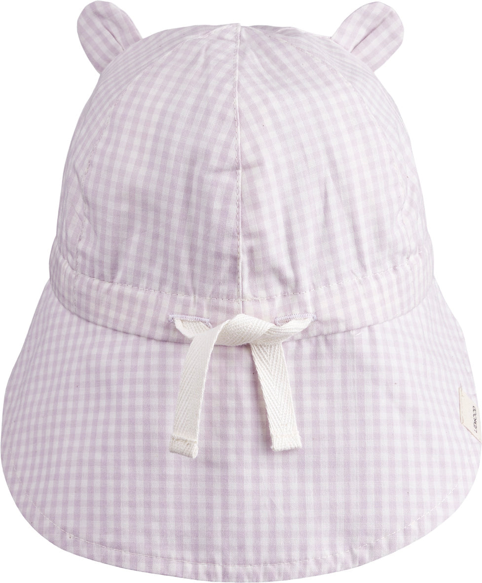 * Liewood Gorm Zonnehoedje | Check Light Lavender/ Creme De La Creme