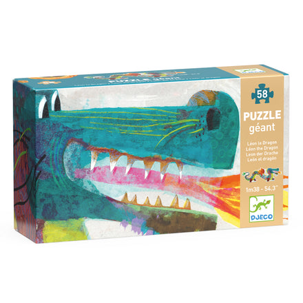 * Djeco Vloerpuzzel 58 Stukken 138 cm | Leon De Draak