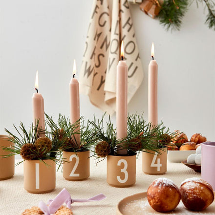 * Design Letters Mini Cups 4st | Beige