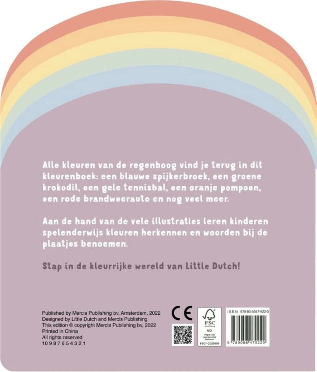 Voorkant van het Little Dutch Regenboog Kleurenboek