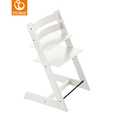 Stokke Tripp Trapp stoel Wit, egaal wit beukenhout