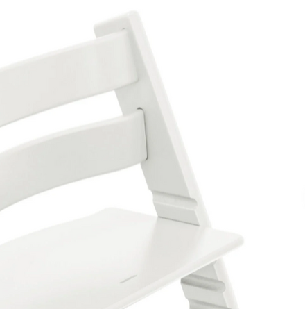 Stokke Tripp Trapp Wit, detail van de witte rugleuning