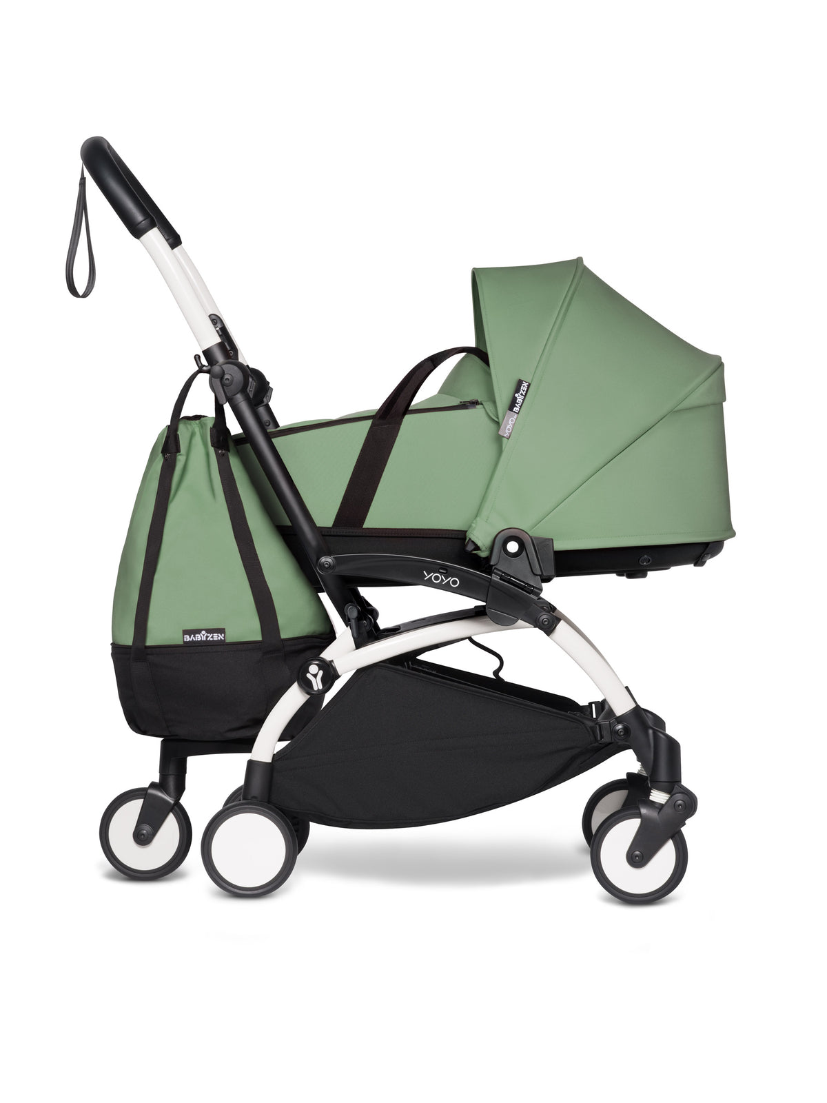 Stokke YOYO tas Peppermint met wiel, basis en haakjes