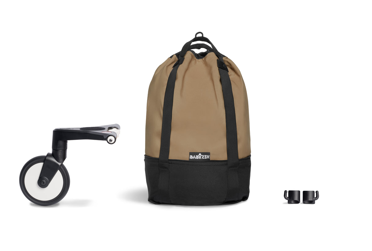 Stokke YOYO tas Toffee met wiel, basis en haakjes